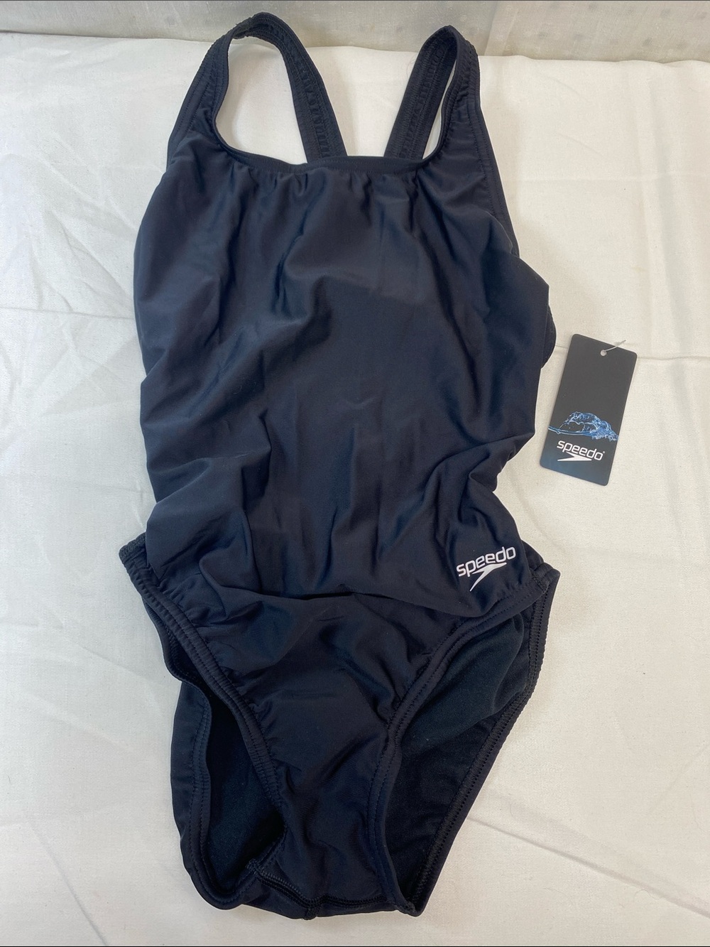 Speedo Pro LT Women's Solid Black Anthracite One-Piece Swimsuit with Logo 6/32
